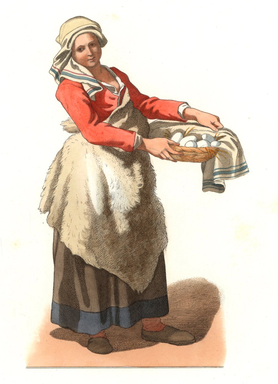 Camponesa de Milão (Itália) de Edmond Lechevallier Chevignard