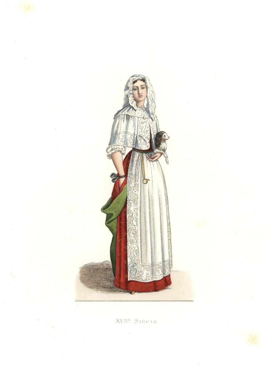 Mulher de vestido de manhã, França de Edmond Lechevallier Chevignard