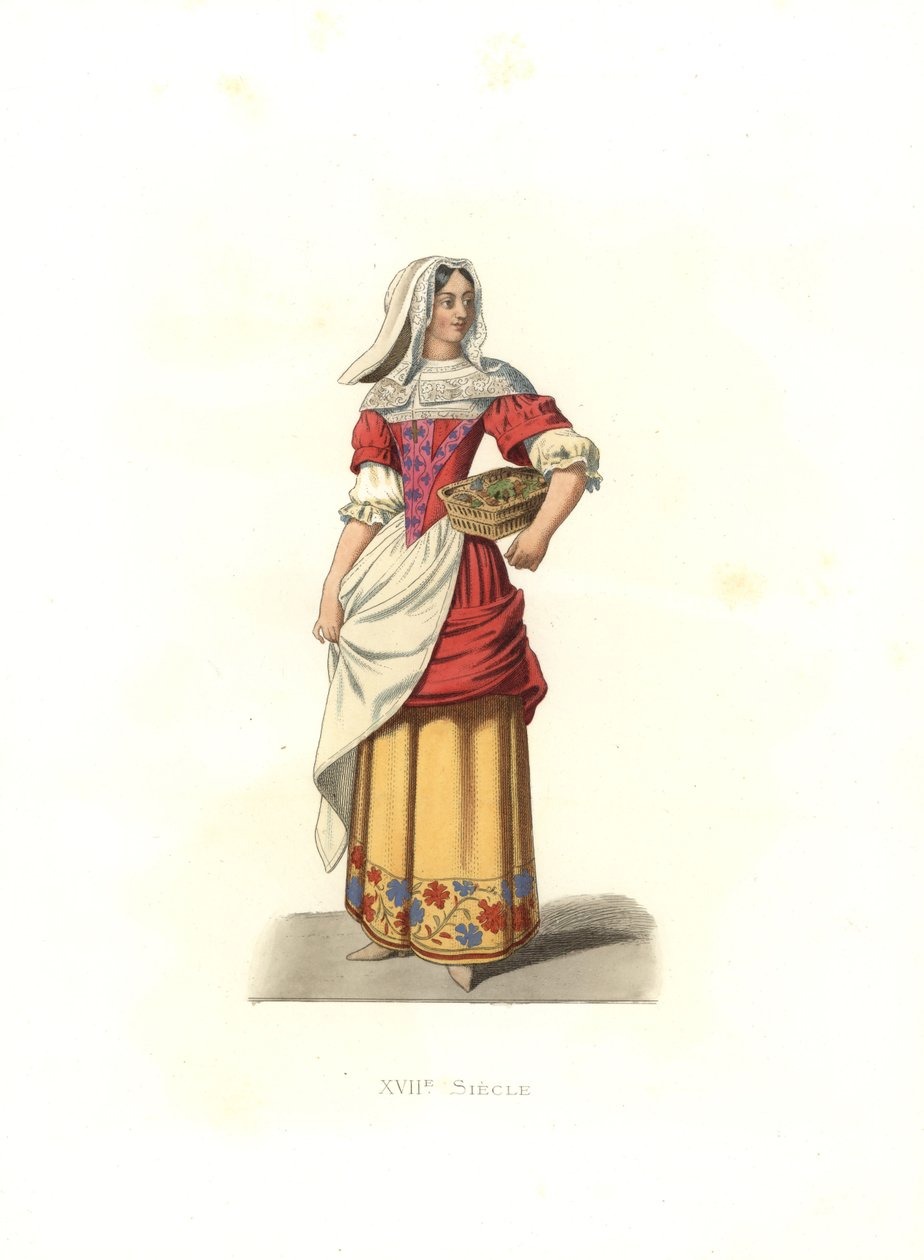 Mulher camponesa, França de Edmond Lechevallier Chevignard
