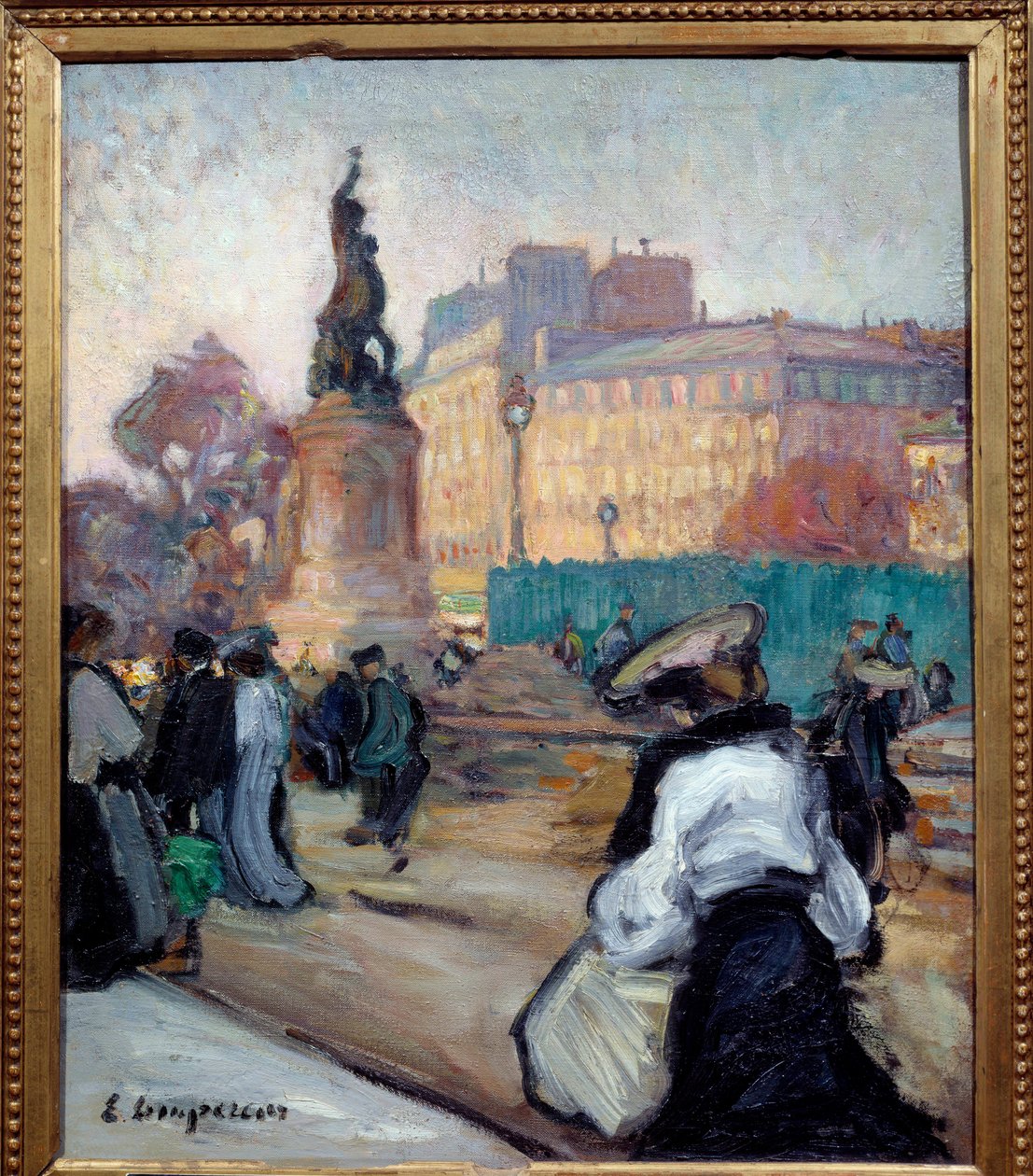 Place de la Republique. Pintura de Edmond Lempereur (1876-1909) de Edmond Lempereur