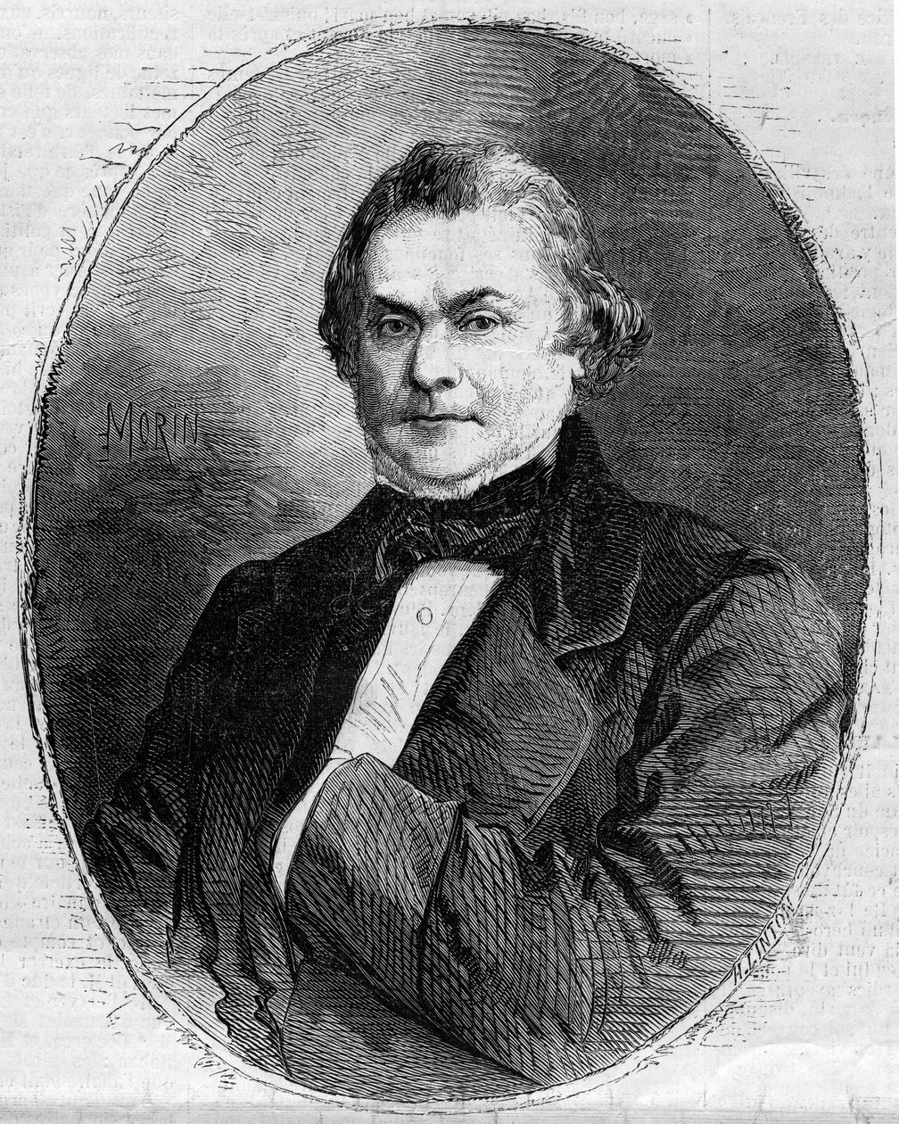 Retrato de Claude Alphonse Delangle (1797-1869), magistrado e político francês. Gravura de Morin em "O Mundo Ilustrado" n°63 de 26 de Junho de 1858. de Edmond Morin