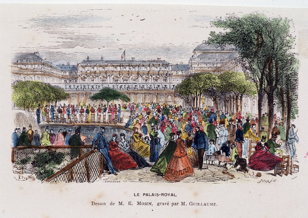 O Palácio Real - desenho de Morin, por volta de 1830 de Edmond Morin