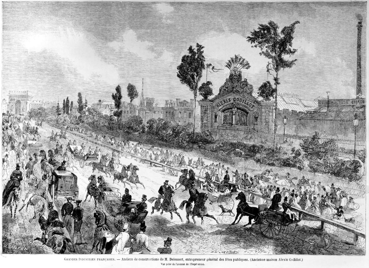 Oficinas de Eugene Delessert, Diretor Geral de Celebrações Públicas, do Le Monde Illustre, agosto de 1861 de Edmond Morin