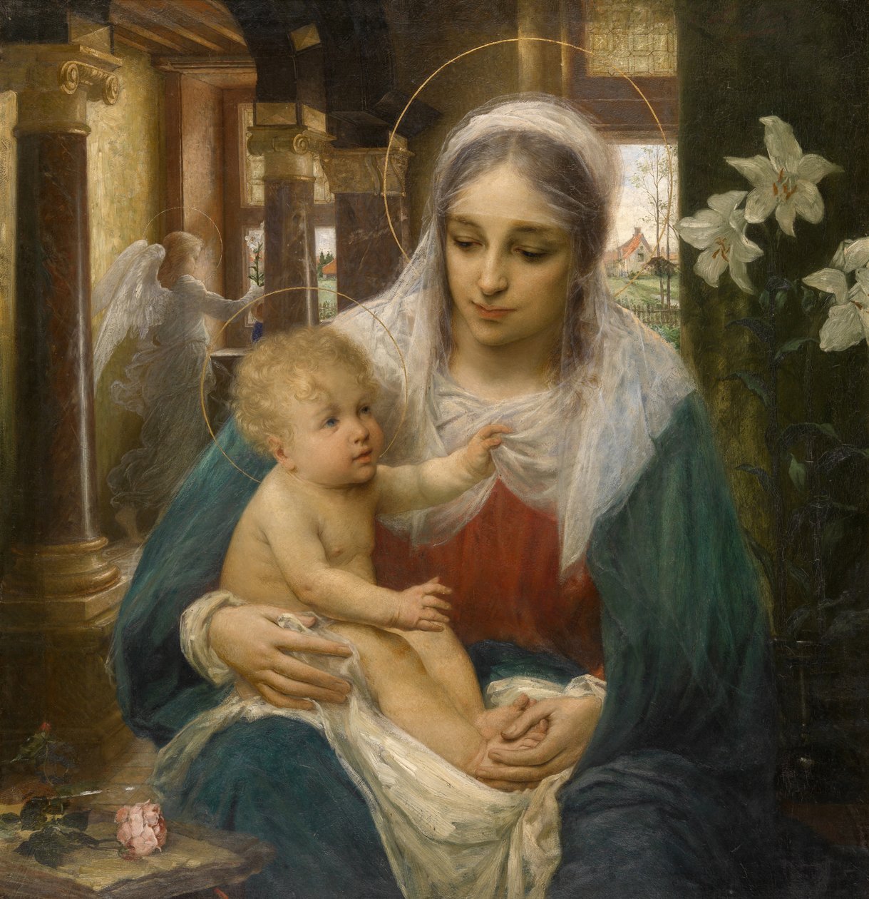 Mater Purissima (óleo sobre painel) de Edmond Theodor van Hove