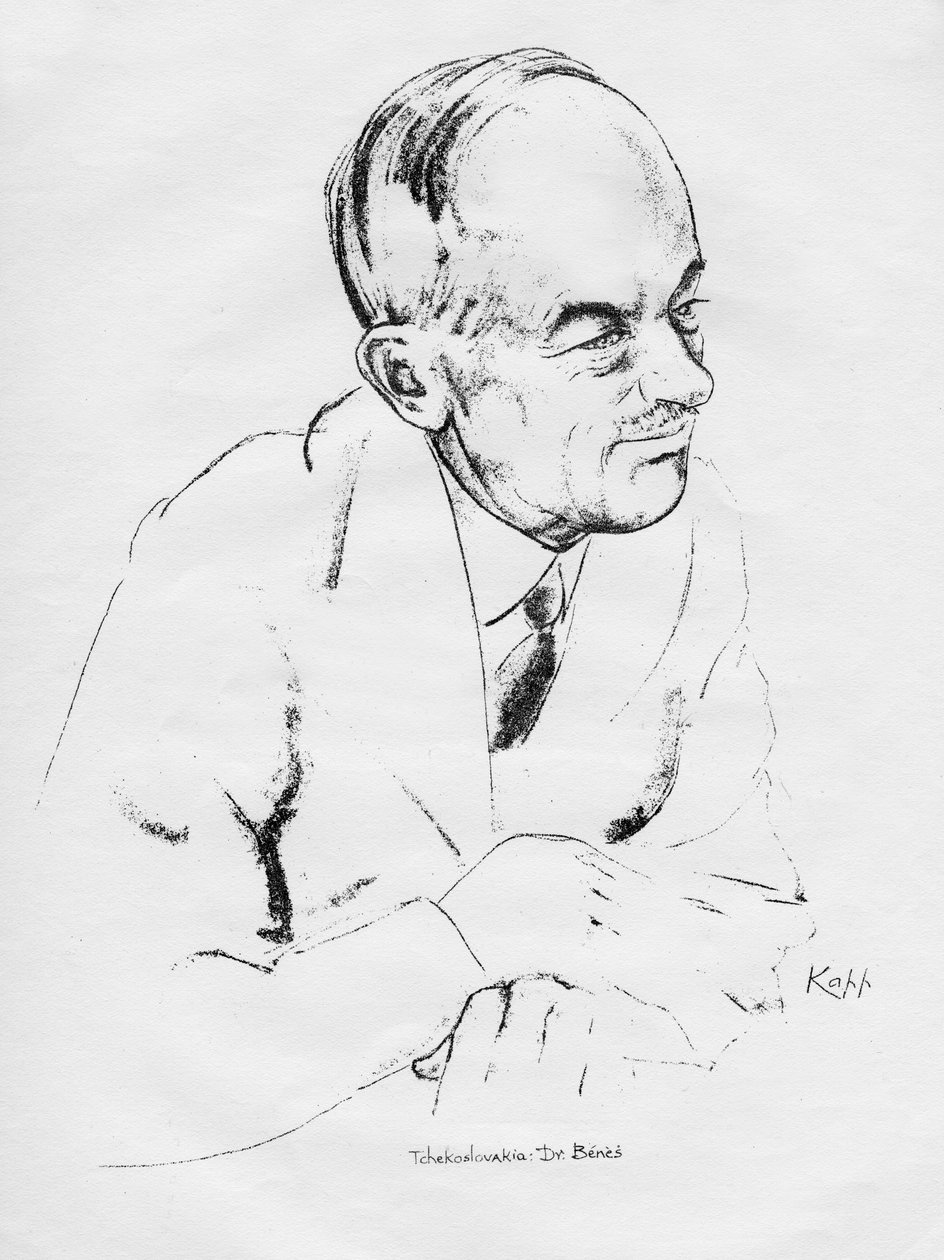 Dr. Edvard Benes, estadista checoslovaco, 1935. de Edmond Xavier Kapp