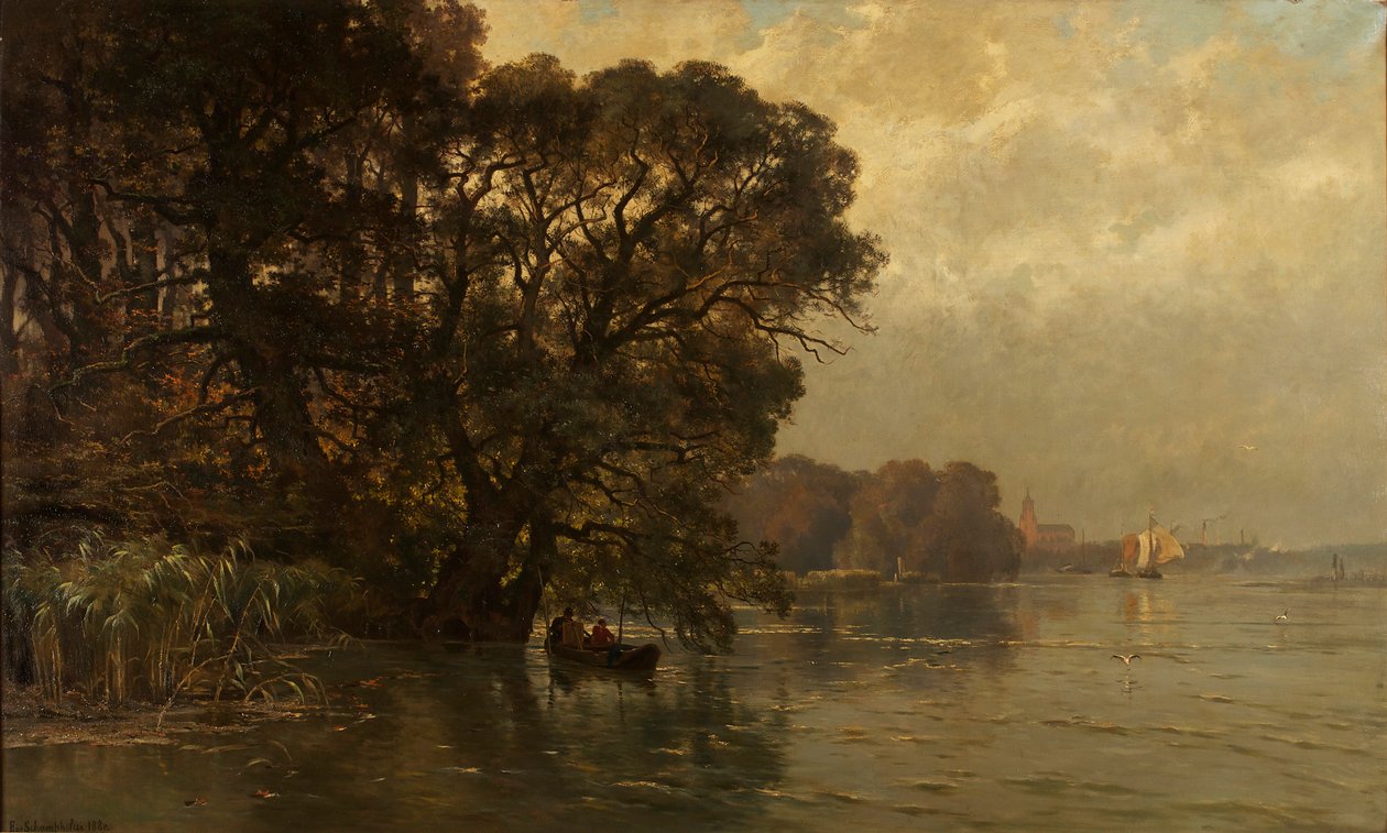 O Scheldt perto de Wetteren (Bélgica) de Edmond de Schampheleer