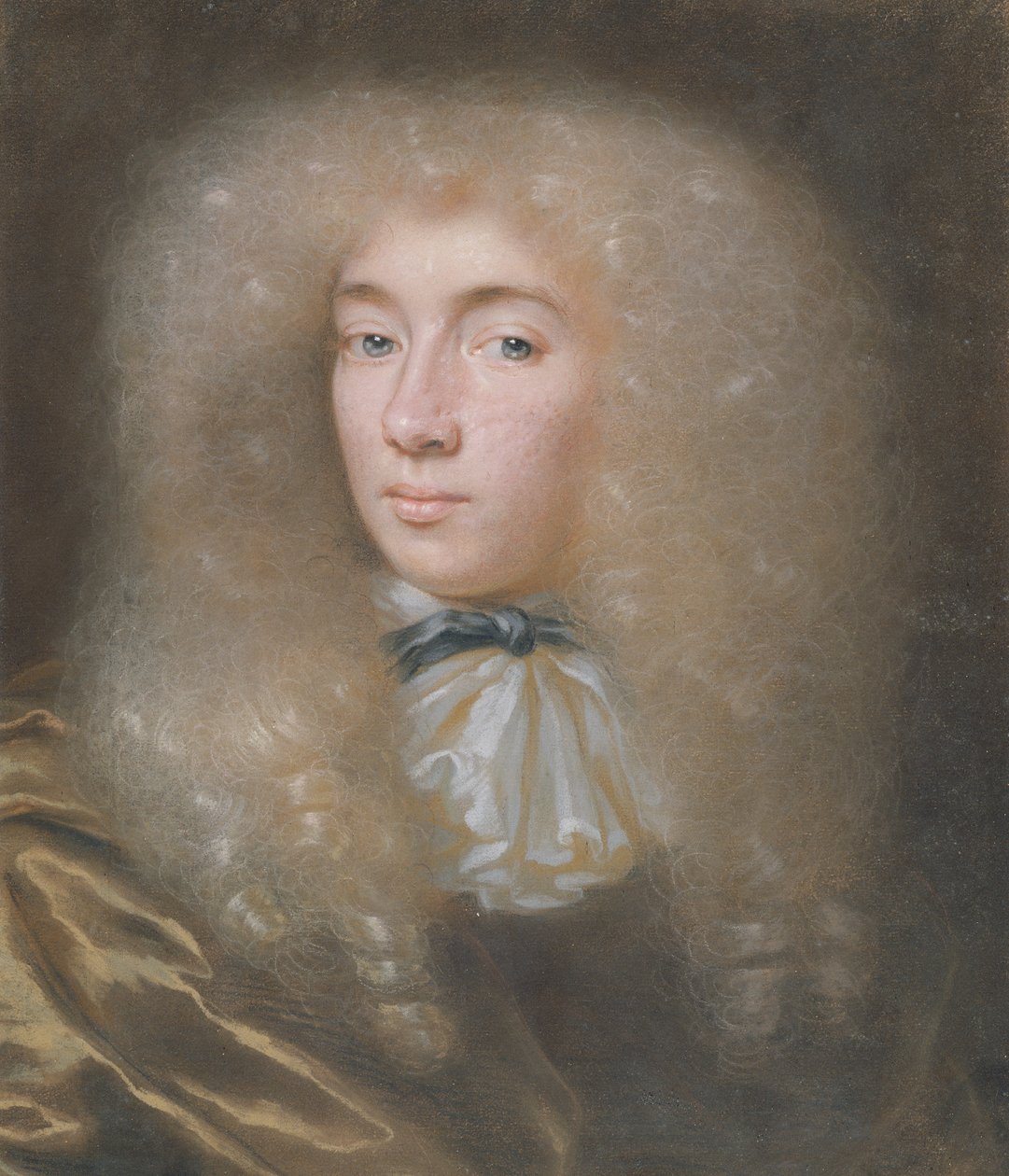 Retrato de um nobre (pastel e lápis sobre papel) (ver 146369 para par) de Edmund Ashfield