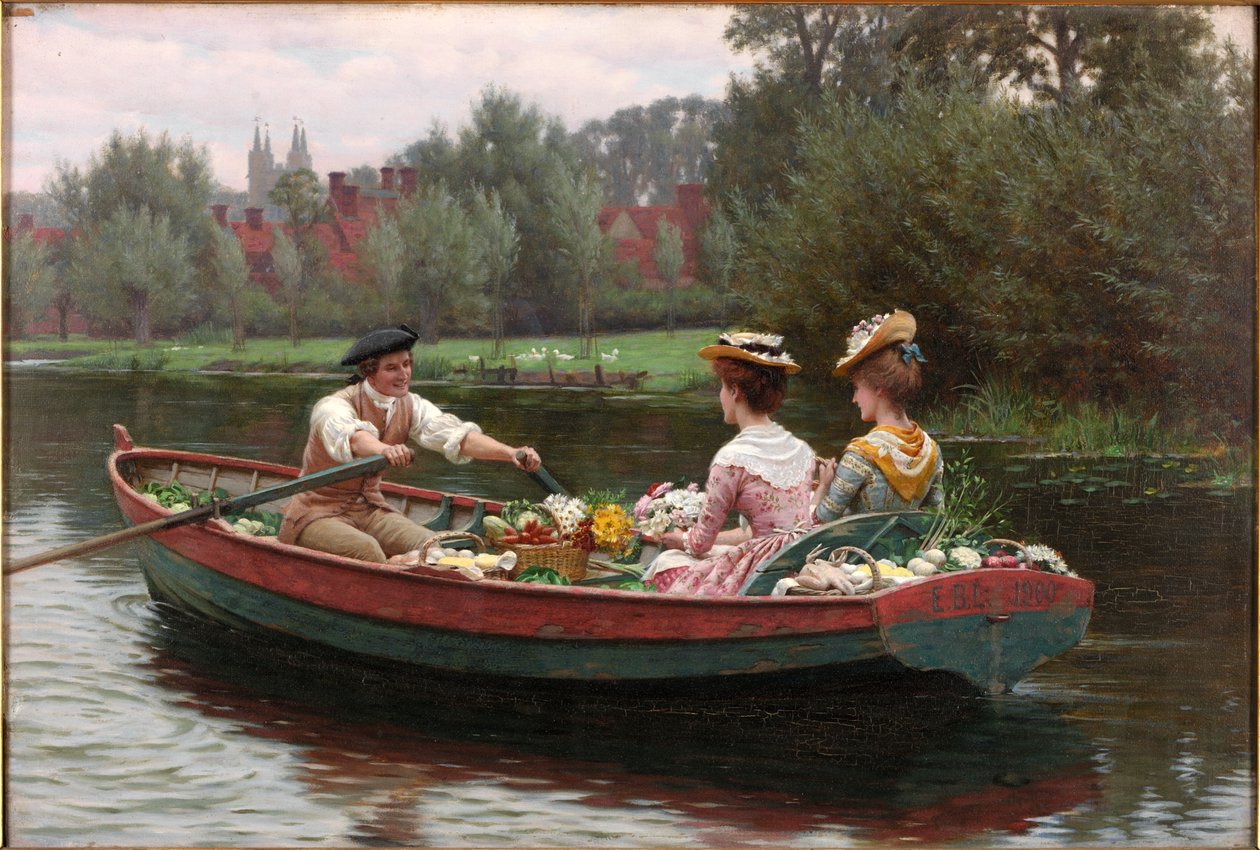 Dia de mercado, 1900 de Edmund Blair Leighton