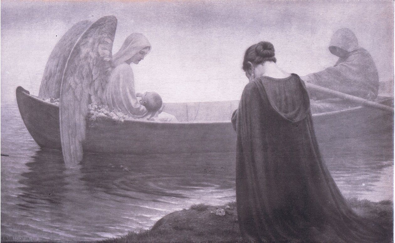 Para a terra desconhecida, Bibbys Annual, 1916-1917 de Edmund Blair after Leighton