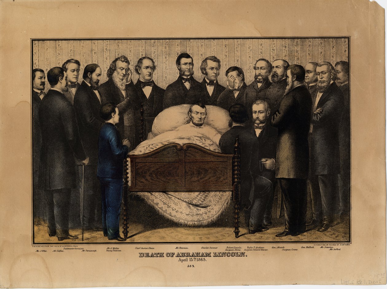 Morte de Abraham Lincoln, 15 de abril de 1865 de Edmund Burke Kellogg