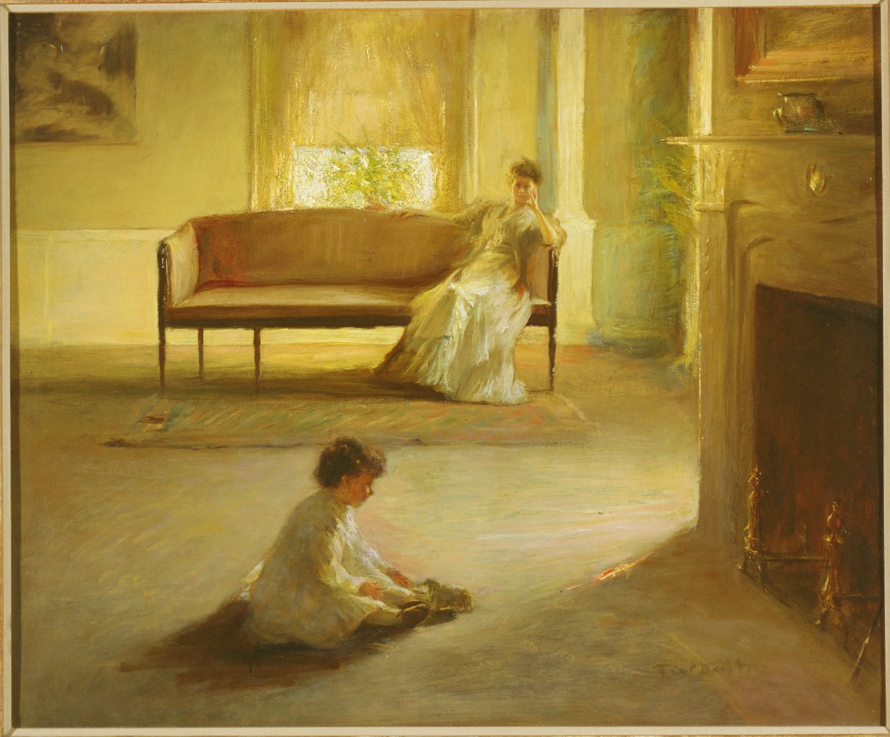 Interior com mãe e filho de Edmund Charles Tarbell