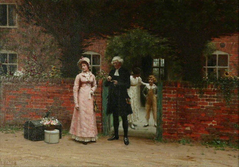 Esperando pelo Treinador de Edmund Leighton