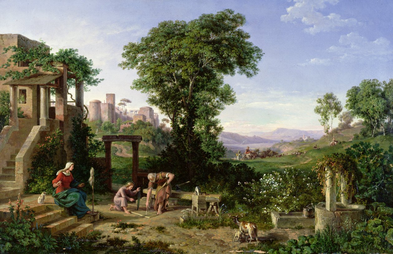 Cristo o carpinteiro, 1860 de Edmund Worndle von Adelsfried