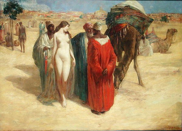 A Escrava Feminina (óleo sobre tela) de Edmund Astonberg Hoffman