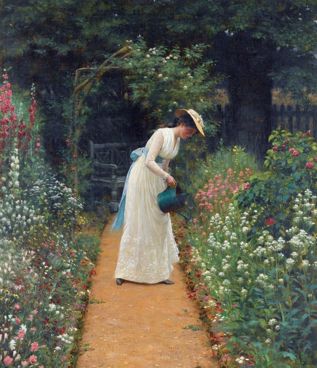 Jardim de Minha Senhora de Edmund Blair Leighton