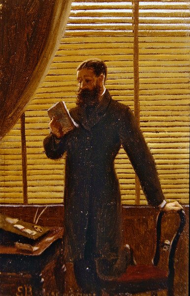 Velhos tempos (óleo a bordo) de Edmund Blair Leighton