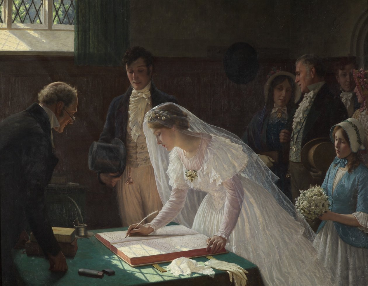 Assinatura do Registro (óleo sobre tela) de Edmund Blair Leighton