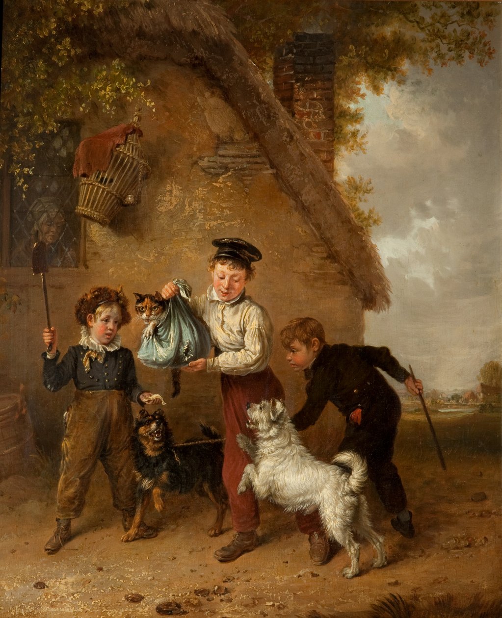 Mischief (óleo sobre painel) de Edmund Bristow