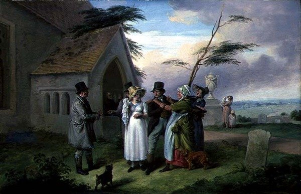 O Casamento Interrompido (óleo sobre painel) de Edmund Bristow