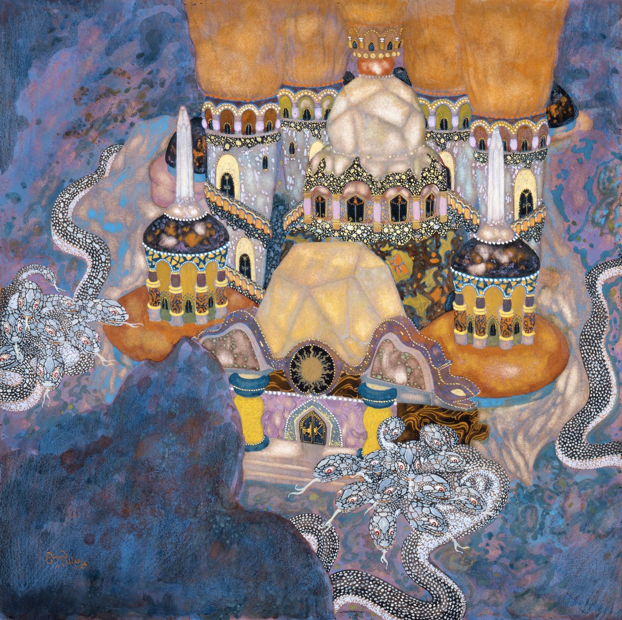 Um conto de fadas sérvio: Um castelo de Edmund Dulac