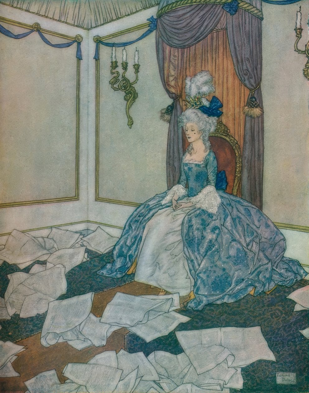 Ela tinha lido todos os jornais do mundo e ainda se tinha esquecido deles, tal é a sua inteligência. de Edmund Dulac