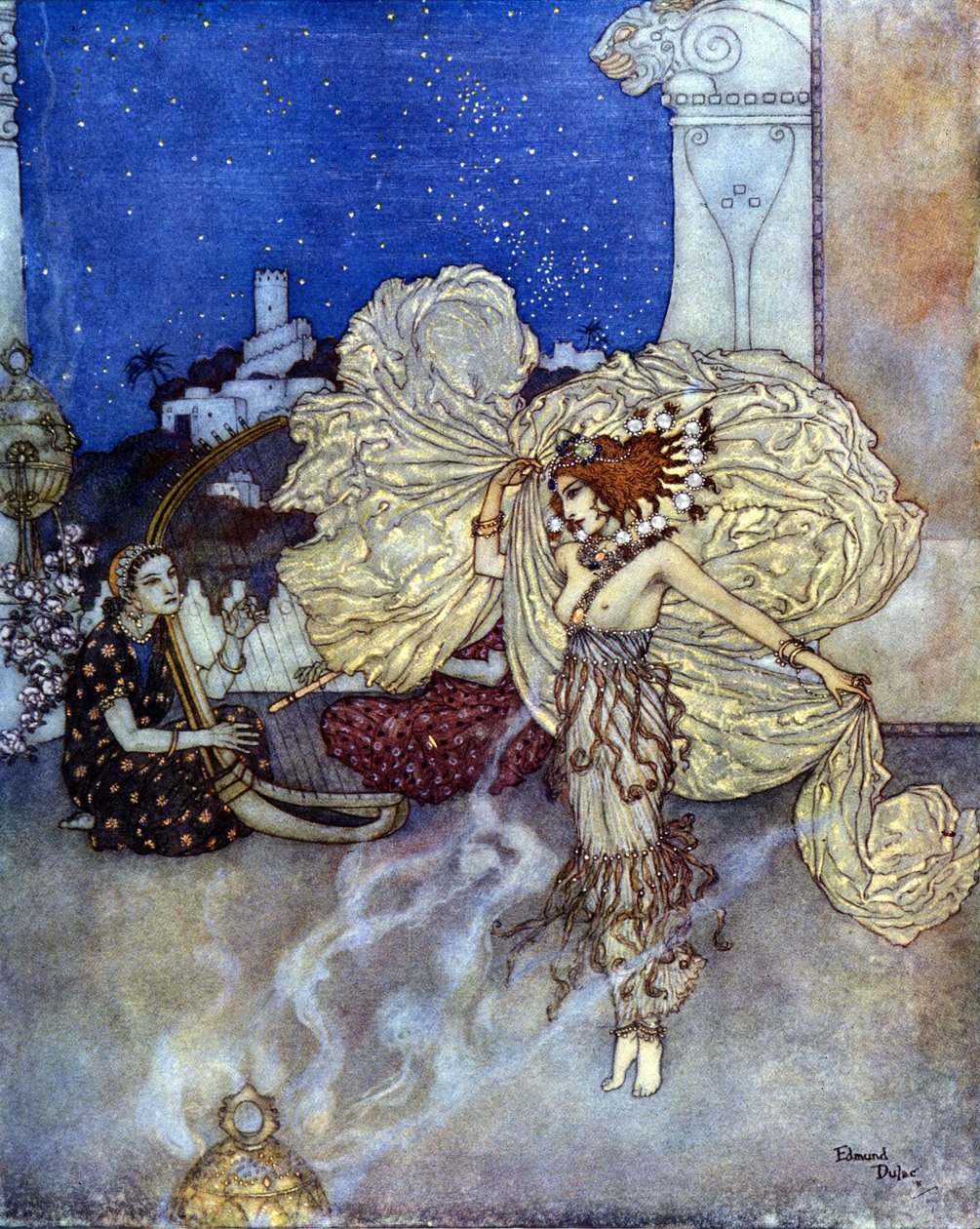 Princesa Salomé, princesa judia. Ilustração de Edmund (Edmond) Dulac (1882-1953) de Edmund Dulac
