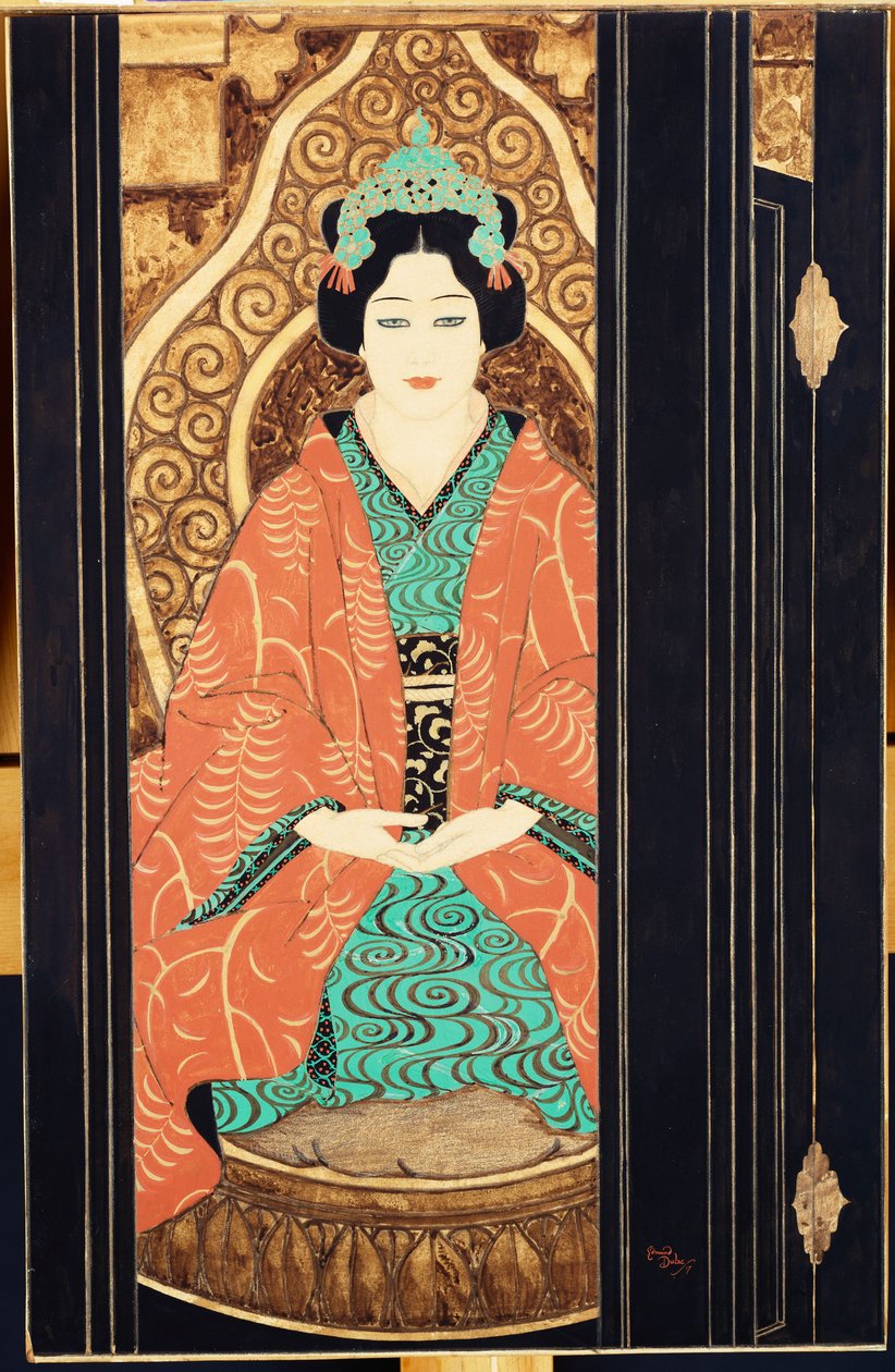 O salgueiro (guache com giz de cor e caneta e tinta preta sobre lápis) de Edmund Dulac