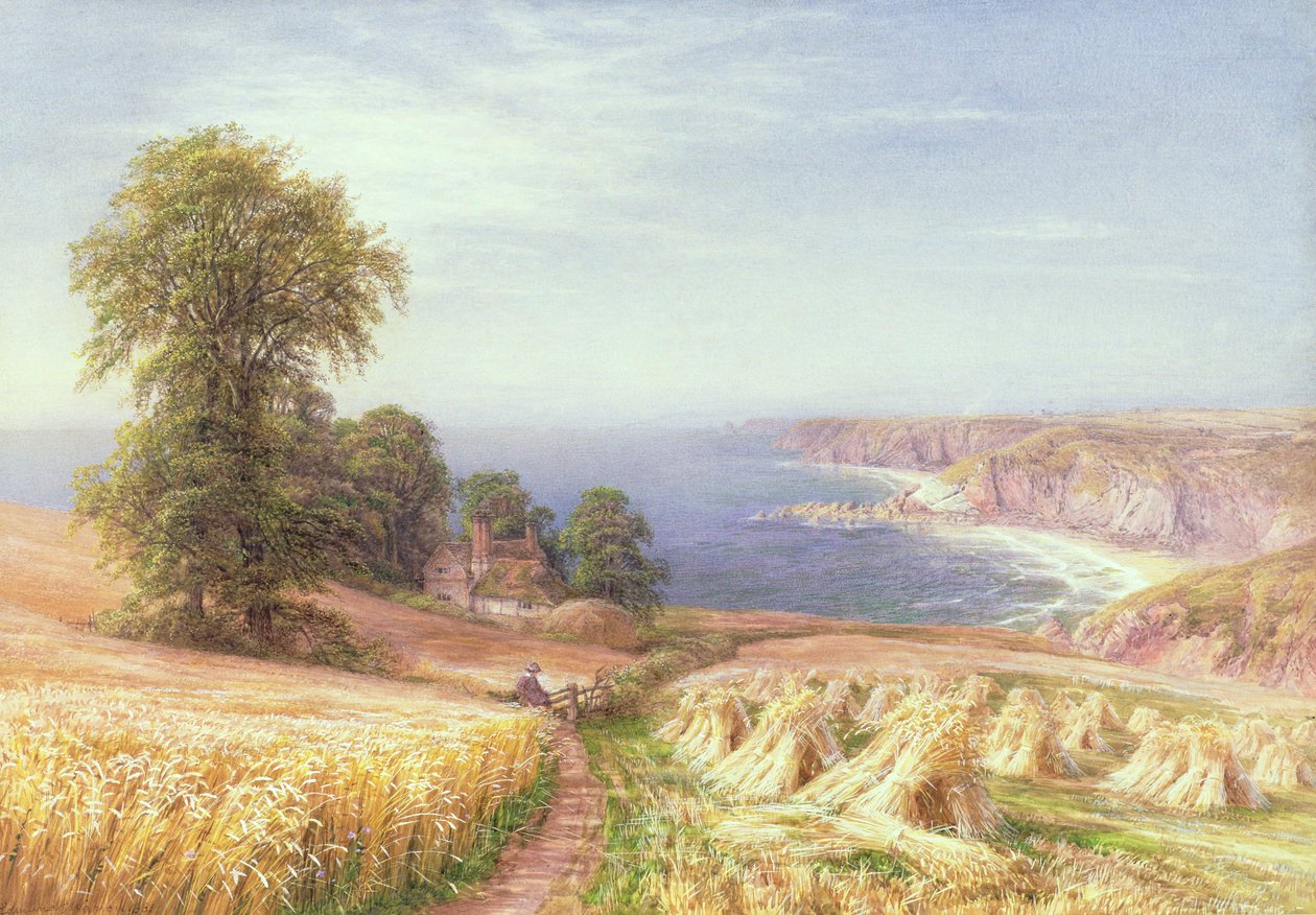 Tempo de colheita pelo mar, 1881 de Edmund George Warren