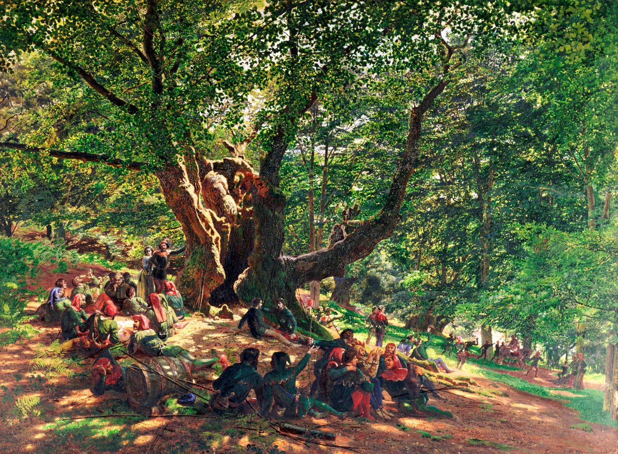Robin Hood e seus homens alegres, 1859 de Edmund George Warren