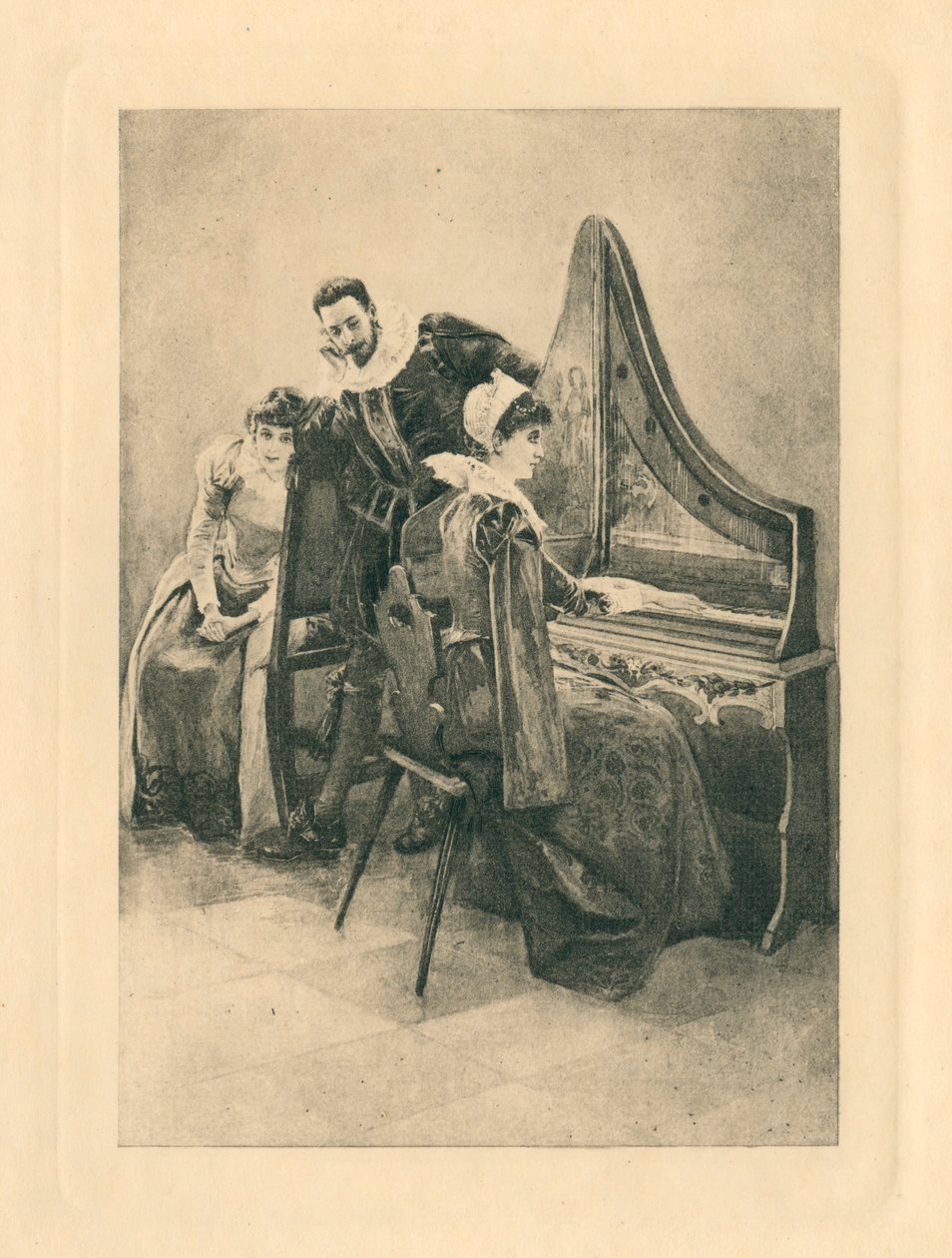 Para canções elisabetanas em honra do amor e da beleza (litografia) de Edmund Henry Garrett