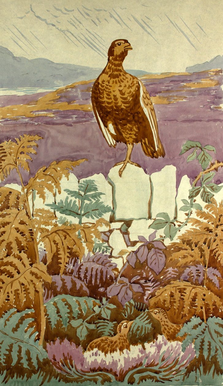 Vigilância sobre o Mouro, c.1930 (guache sobre papel) de Edmund Hunter