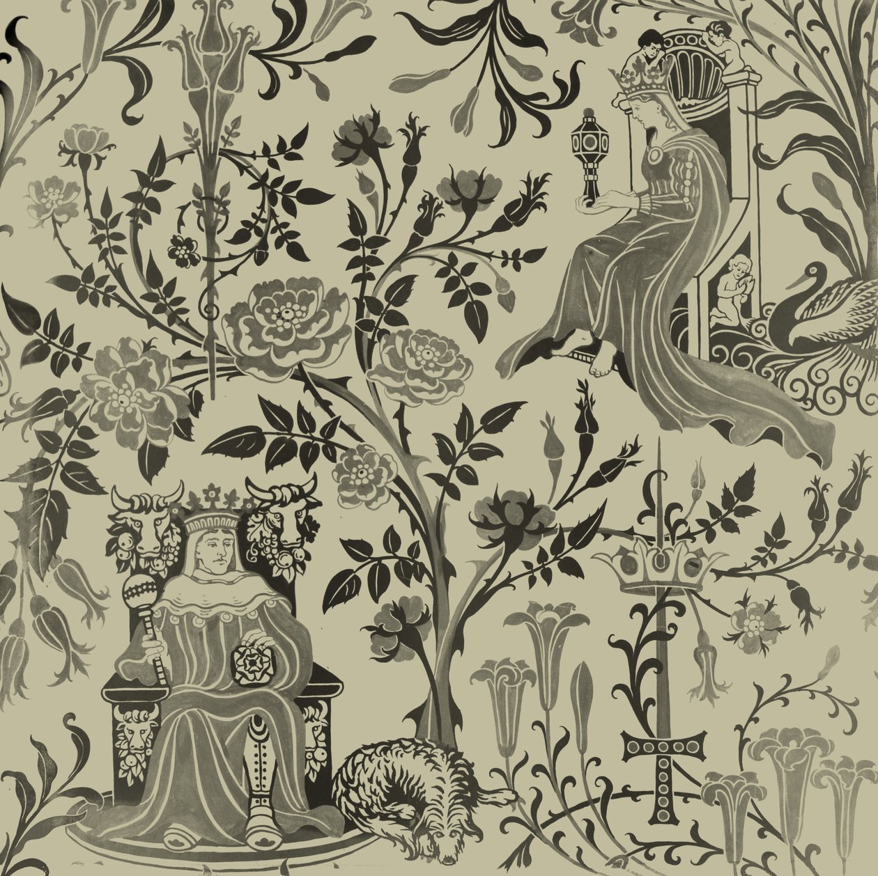 Lords & Ladies abril de 1928 (guache no papel) de Edmund Hunter