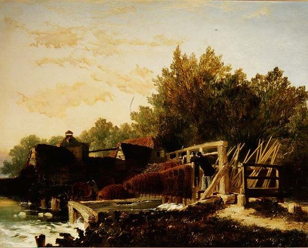 Bucks Danificado pelo Dilúvio, Mapledurham, Berks, Manhã de Edmund John Niemann