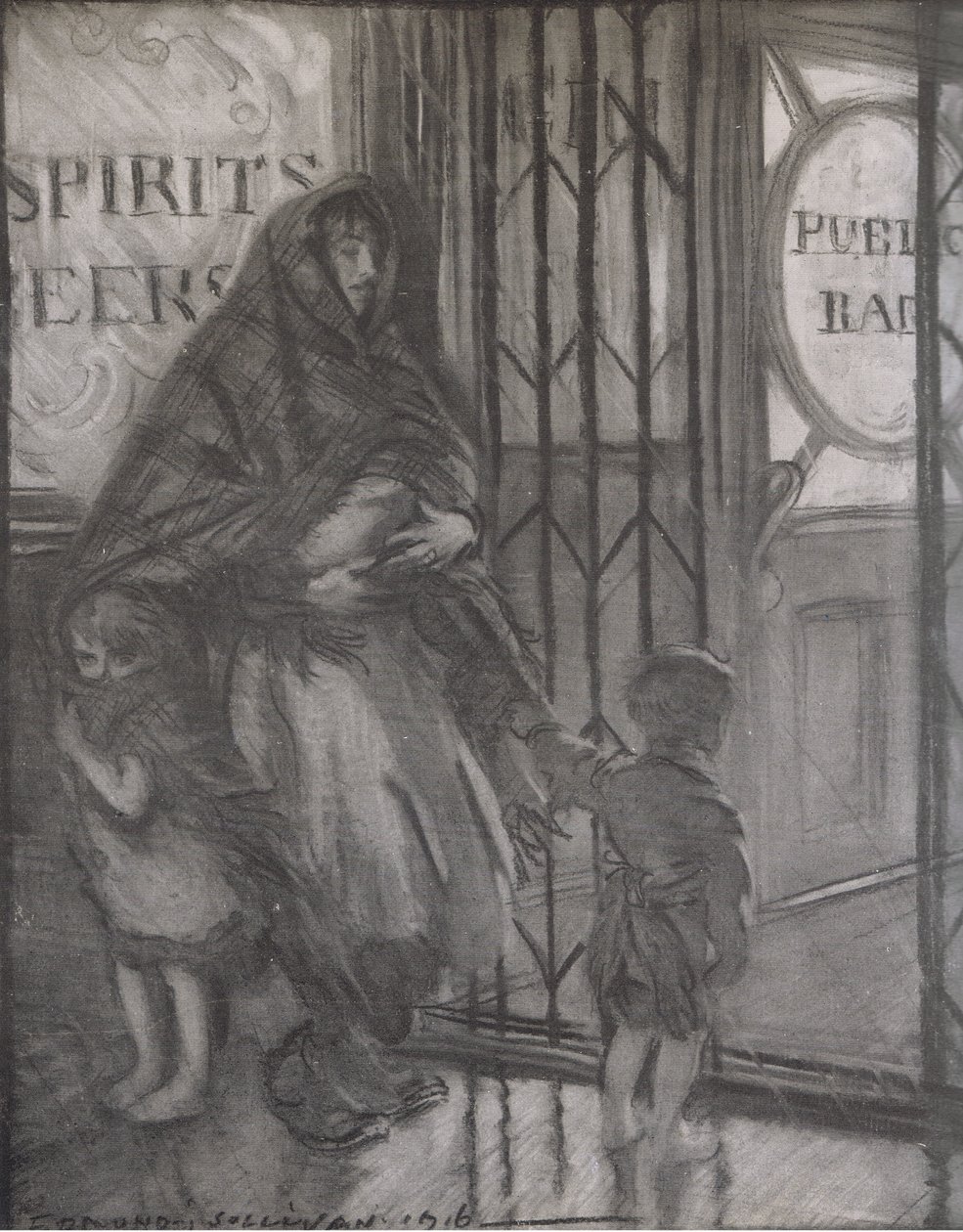 A porta da taverna, Bibbys Annual de Edmund Joseph (after) Sullivan
