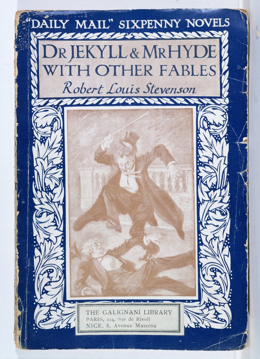 Capa de &39;O Caso Estranho do Dr. Jekyll e Mr. Hyde&39; de Robert Louis Stevenson (1850-94) c.1910 de Edmund Joseph Sullivan