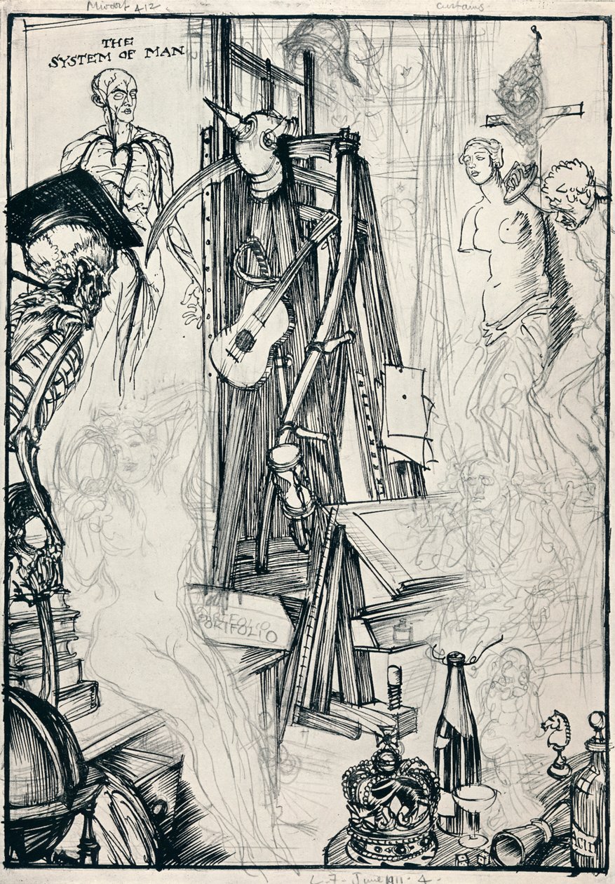 O Cartunista - Estágio IV, c1920 de Edmund Joseph Sullivan