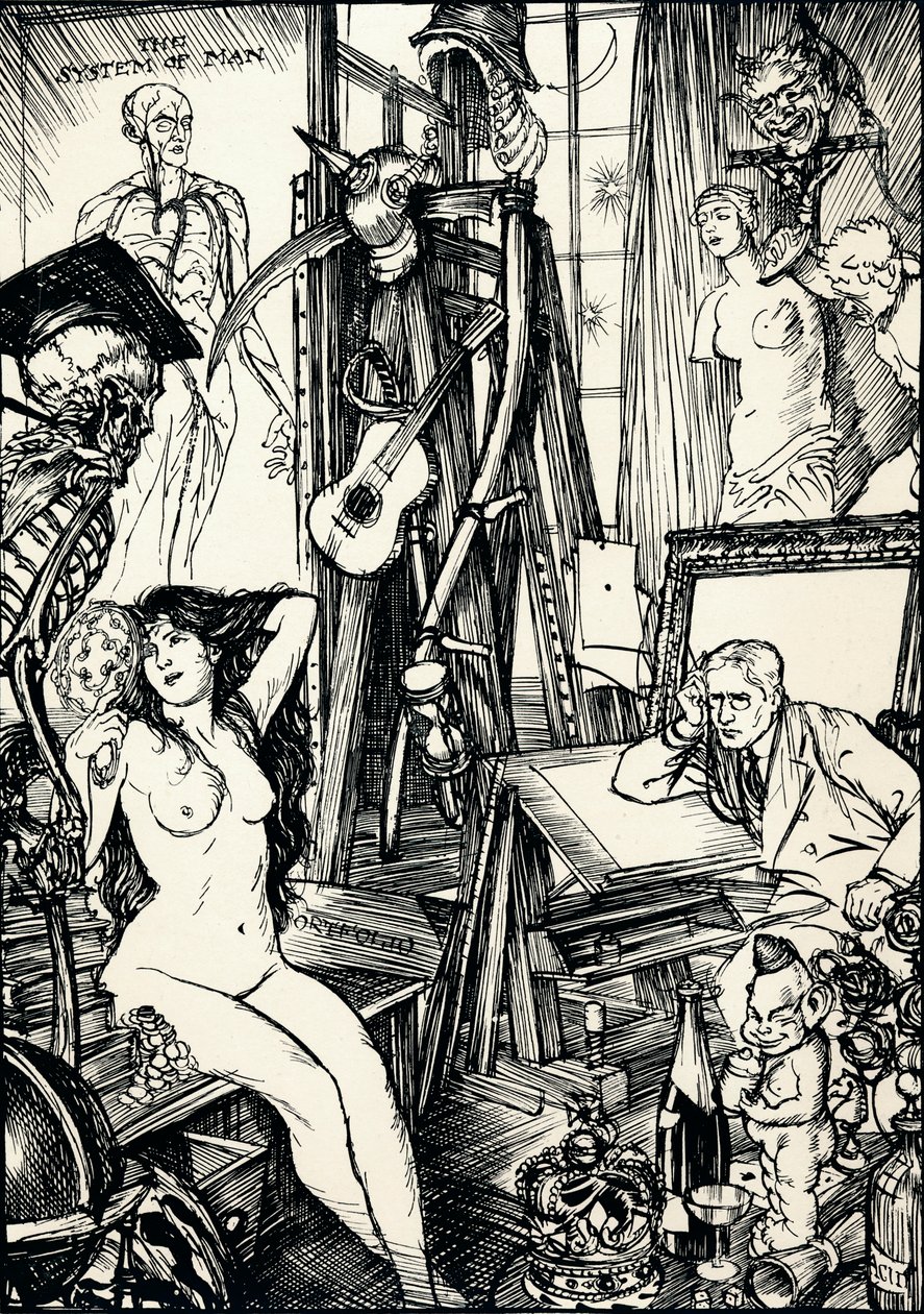 O Cartunista - Estágio VI, c1920 de Edmund Joseph Sullivan