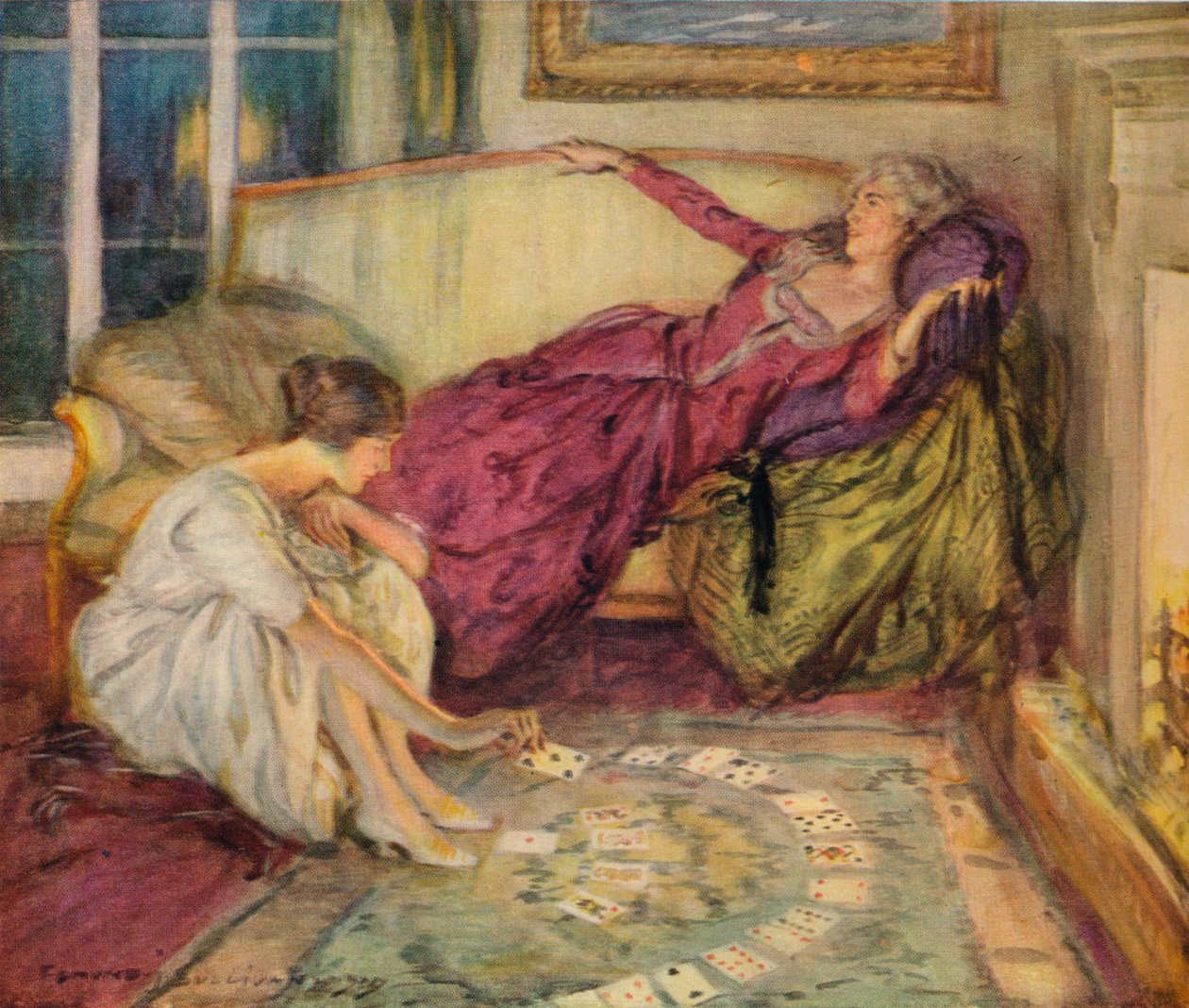 A Queda do Cartão, c1889-1924, 1924 de Edmund Joseph Sullivan