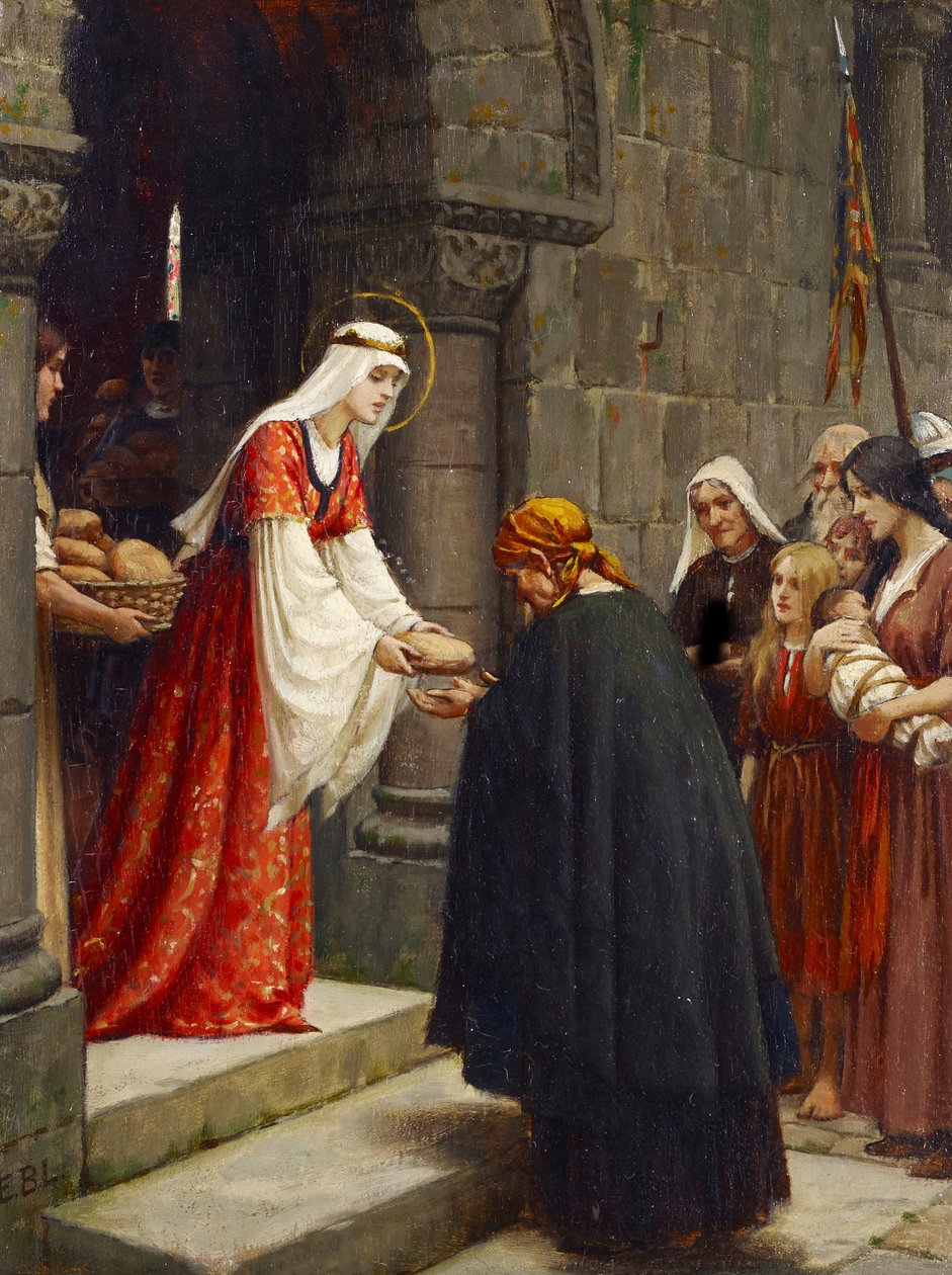 A Caridade de Santa Isabel da Hungria de Edmund Leighton