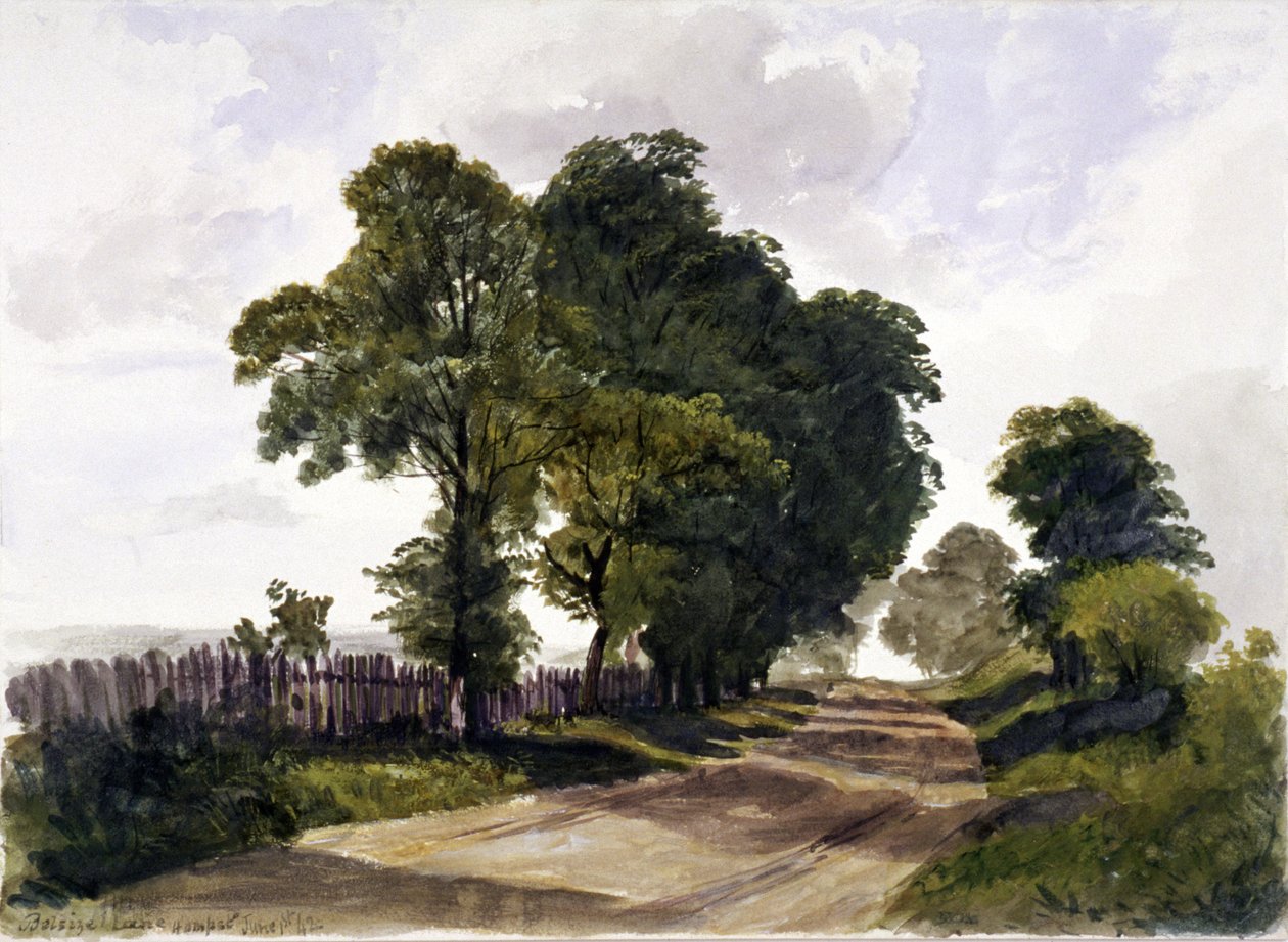 Belsize Lane, Hampstead, Londres, 1842 de Edmund Marks