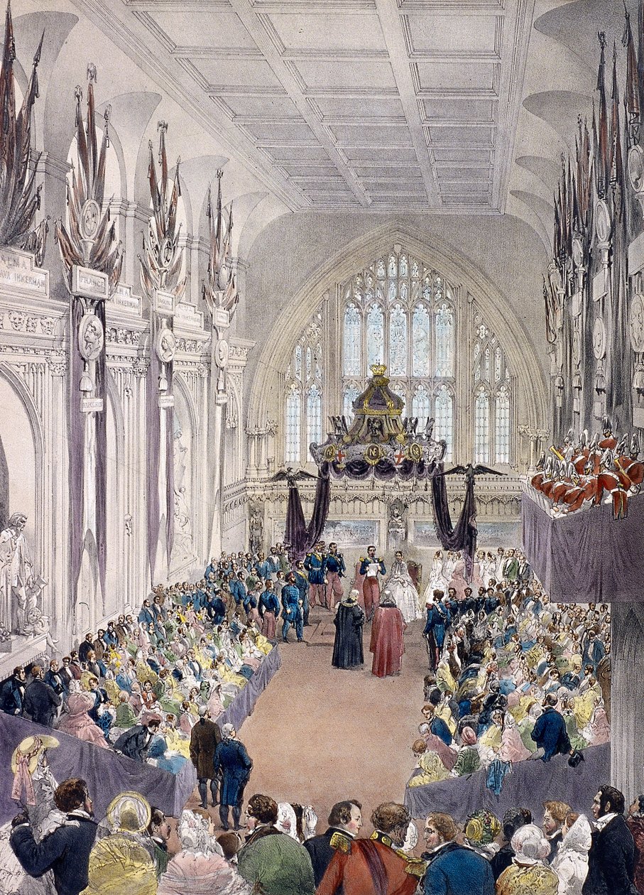 Napoleão III e Imperatriz Eugenie em Guildhall, Londres, 1855 de Edmund Morin
