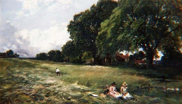 Hayfield em Danbury, Essex de Edmund Morison Wimperis
