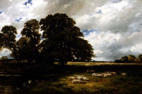 Paisagem com Ovelhas de Edmund Morison Wimperis