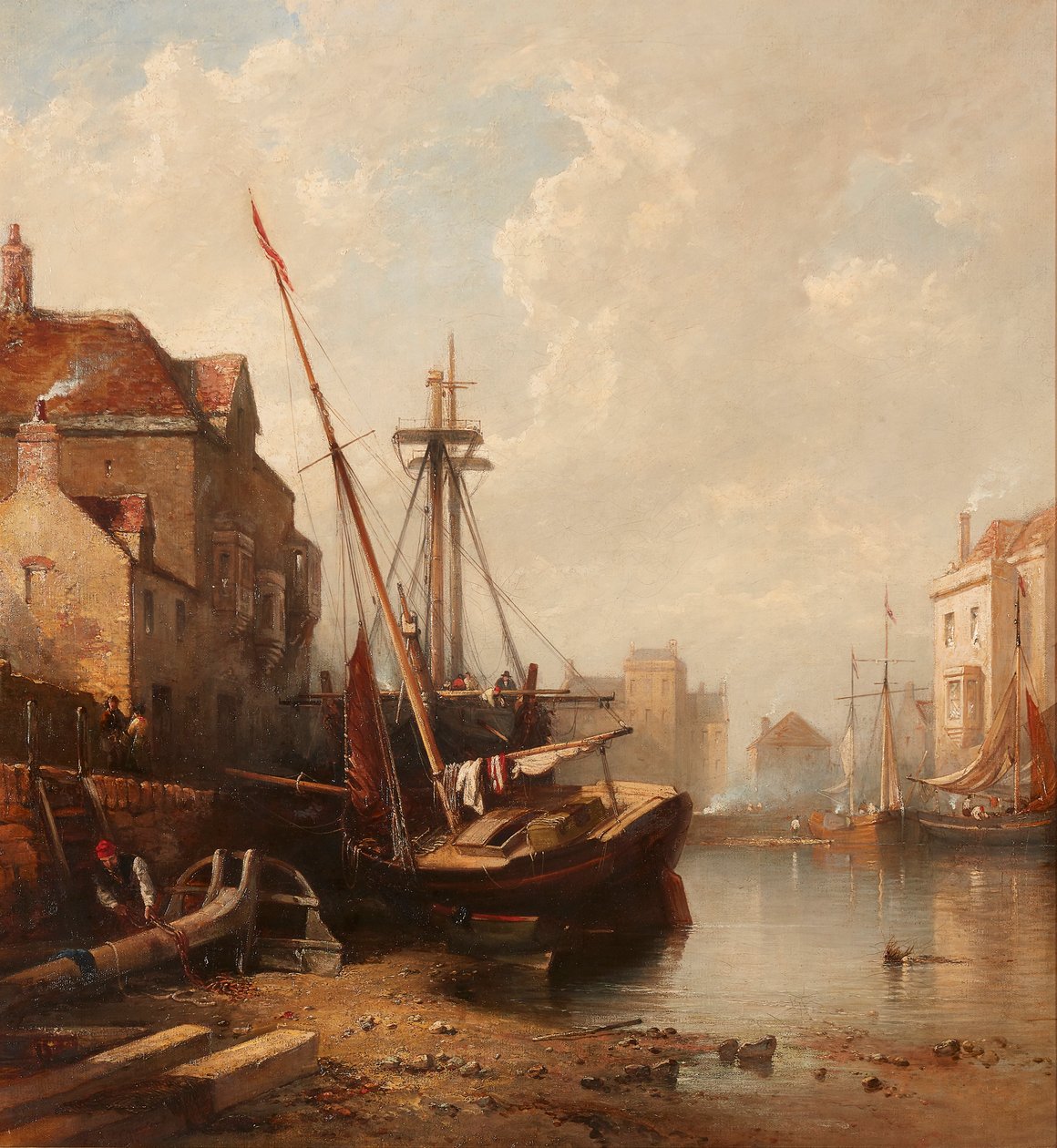 O Porto de Leith (óleo sobre tela) de Edmund Thornton Crawford