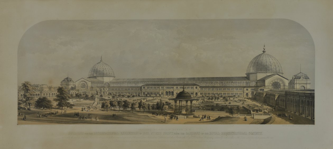 Exposição Internacional de 1862, Frente Norte dos Jardins da Royal Horticultural Society, 1862 de Edmund Walker