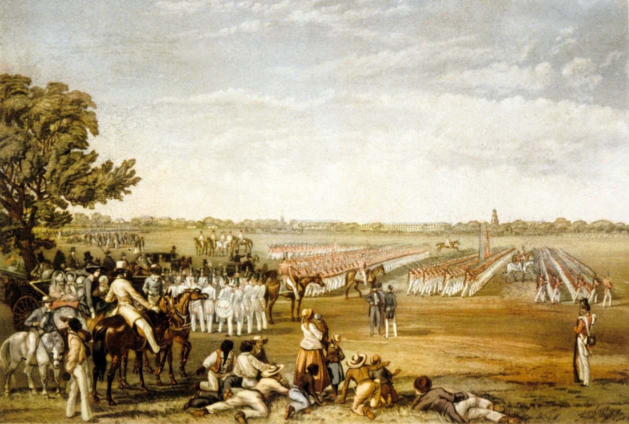 Parada militar em Barbados de Edmund Walker