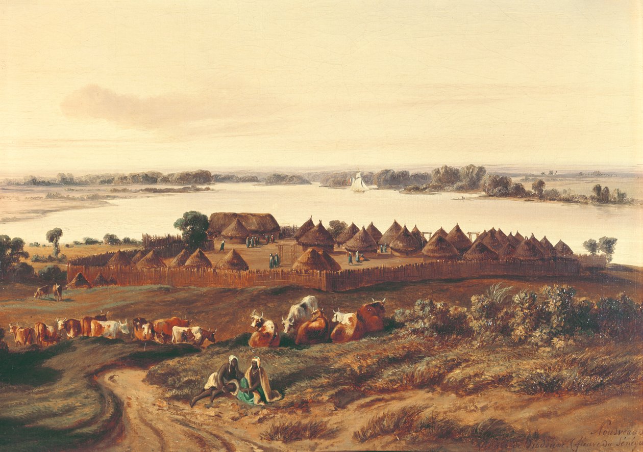 Aldeia no Senegal de Edouard Auguste Nousveaux
