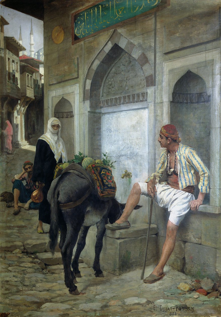 Uma rua em Istambul, 1883 de Edouard Debat Ponsan