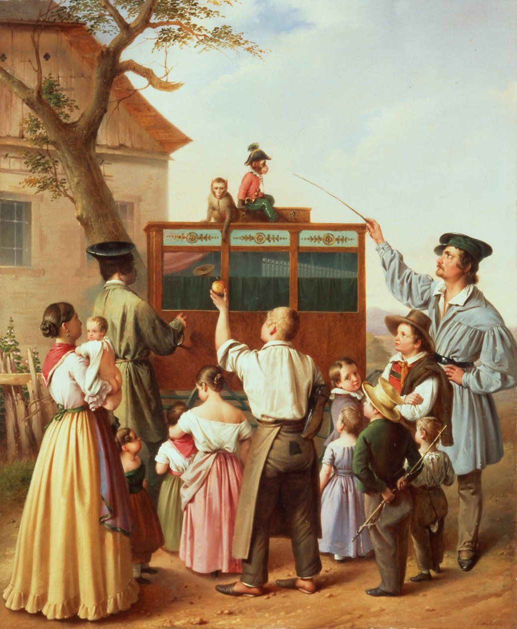 O moedor de órgão viajante, 1842 de Edouard Klieber