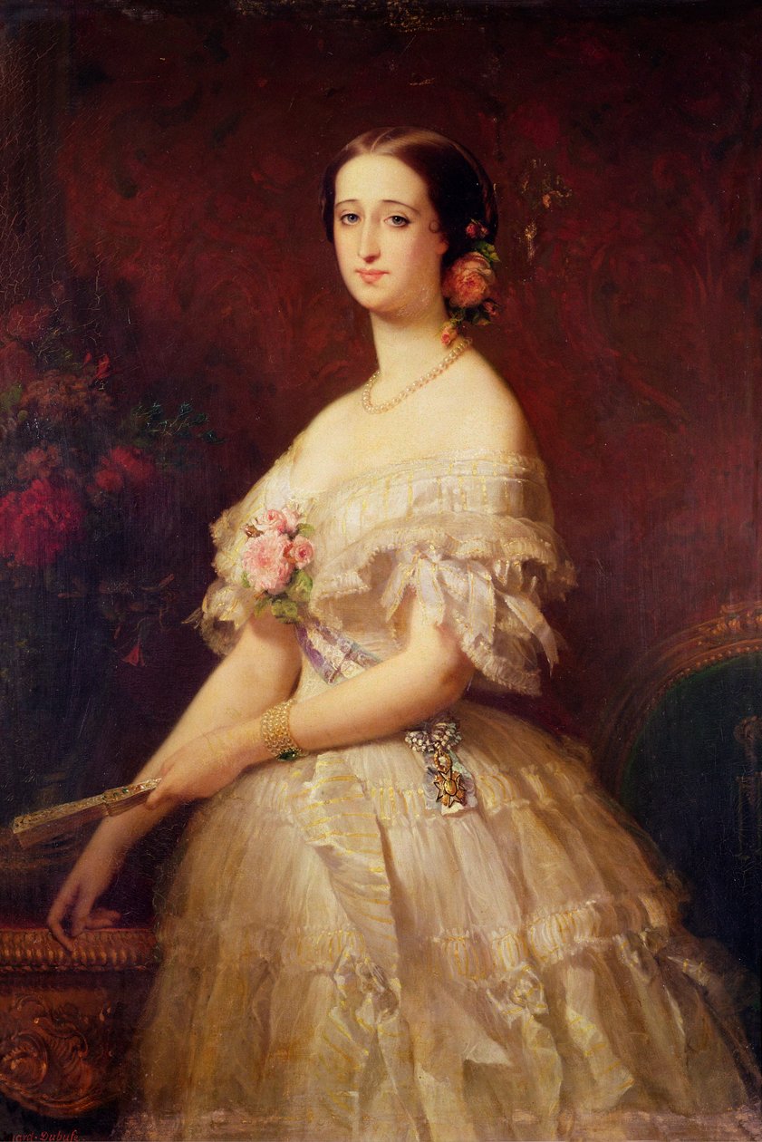 Retrato da Imperatriz Eugenie (1826-1920) 1854 de Edouard Louis Dubufe